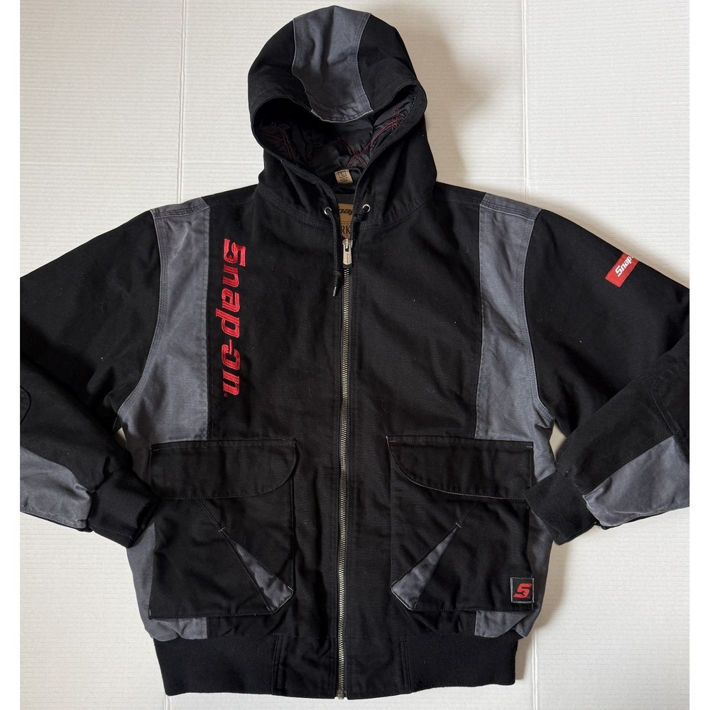 SNAP-ON Workwear - Men's Hooded Canvas Jacket - Quilted Lining Insulated - Large
